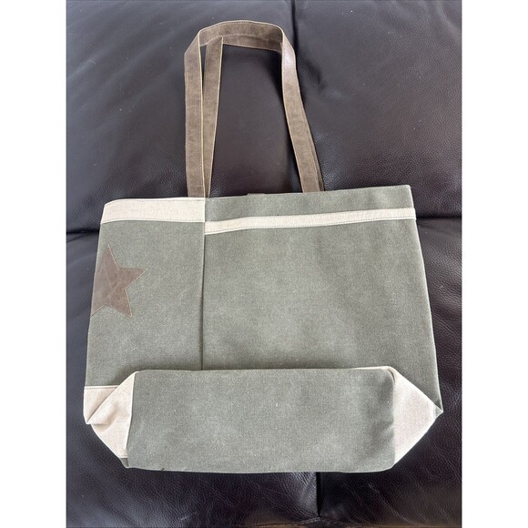The Orion by The Barrel Shack Canvas & Leather Shoulder Tote Bag MSRP $210 NEW - Picture 2 of 7